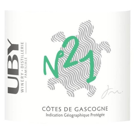Domaine Uby Bio Sec n° 21 Colombard Sauvignon - Vin blanc des Côtes de Gascogne- 2024