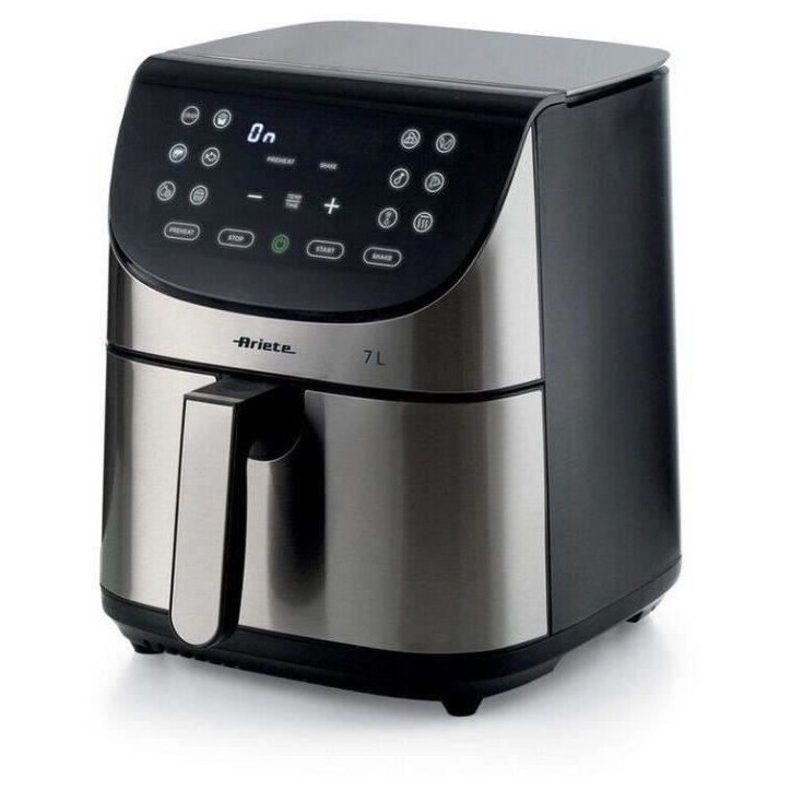 Friteuse sans huile digitale ARIETE - inox brossé - XXL 2 kilos - Modele 4628 Friteuse sans huile digitale ARIETE - inox brossé - XXL 2 kilos - Modele 4628