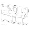 ULTRA Cuisine complete avec colonne four et plan de travail inclus - L
