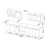 ULTRA Cuisine complete avec meuble four et plan de travail inclus L 30