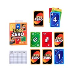 UNO Zéro - jeu de cartes - jeu de société famille - des 7 ans - 2 a 8 joueurs - Mattel Games - JHH48