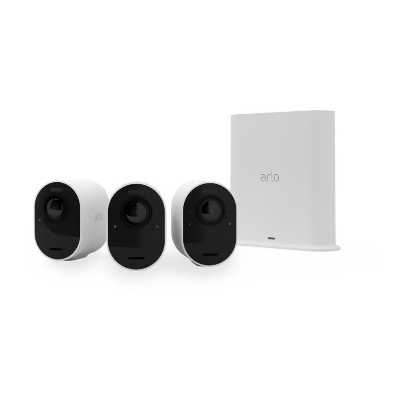 Arlo Ultra 2 - Pack de 3 caméras de surveillance Wifi sans fil - Blan Arlo Ultra 2 - Pack de 3 caméras de surveillance Wifi sans fil - Blan