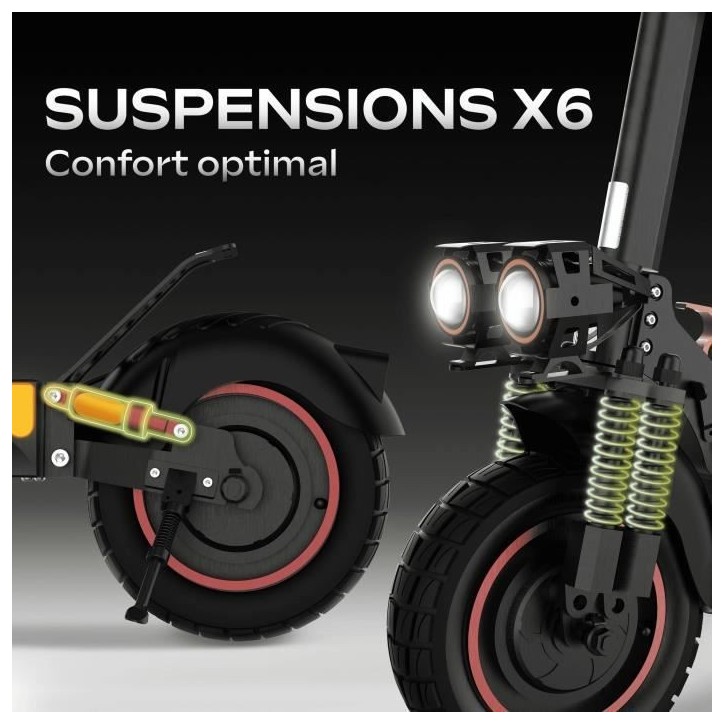 Trottinette électrique tout terrain - URBANGLIDE - ECROSS PRO BOOST 2 - 10 - 48V - 1600 W Double moteur - 13Ah - Autonomie 50KM Trottinette électrique tout terrain - URBANGLIDE - ECROSS PRO BOOST 2 - 10 - 48V - 1600 W Double moteur - 13Ah - Autonomie 50KM