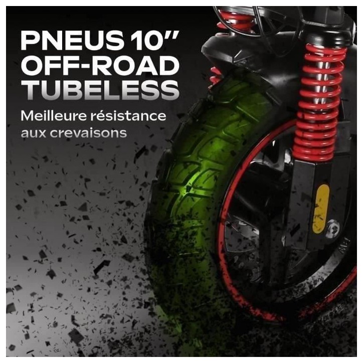 Trottinette électrique tout terrain pliable ECROSS PRO LITE 2- URBANGLIDE - 10 - 48V - 800W - Auto 40KM Feu stop + clignotants