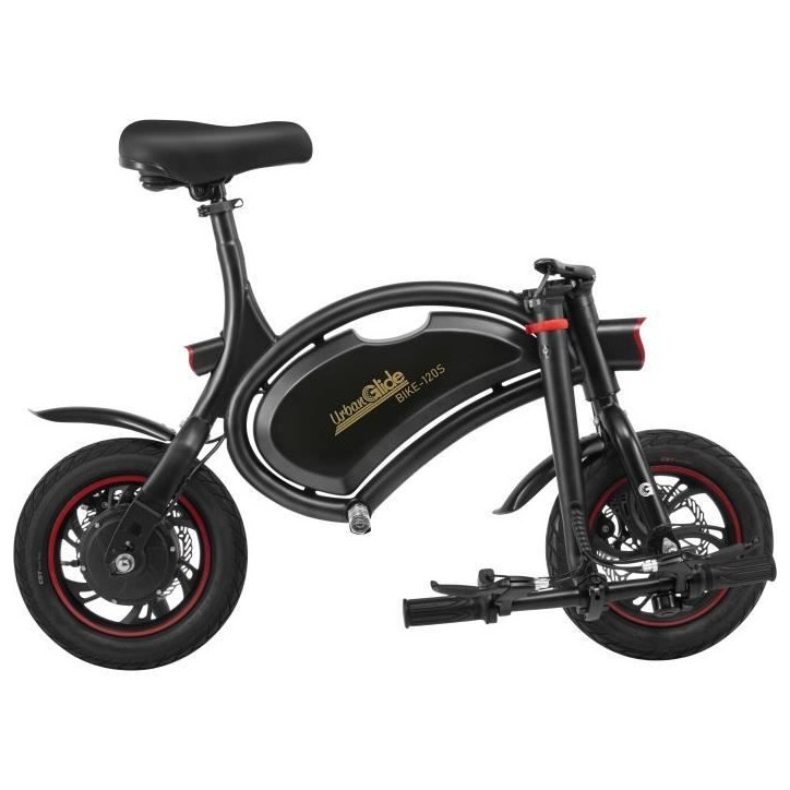 Draisienne électrique - URBANGLIDE - BIKE 120S - 350 W - 12'' - Adulte - Pliable - Noir Draisienne électrique - URBANGLIDE - BIKE 120S - 350 W - 12'' - Adulte - Pliable - Noir