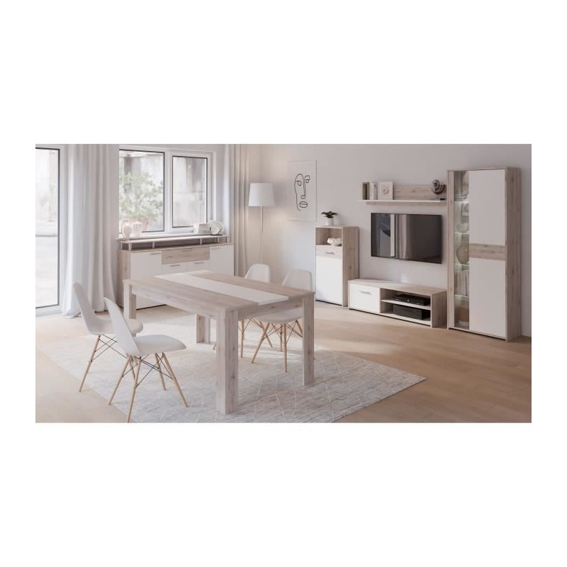 GULADA Ensemble meuble télé - buffet 170cm - table a manger 160cm - GULADA Ensemble meuble télé - buffet 170cm - table a manger 160cm -