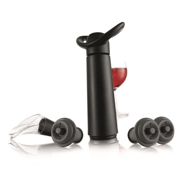 VACUVIN 101770 - Coffret Vacuvin Pompe Concerto + 3 bouchons + 1 anti-gouttes