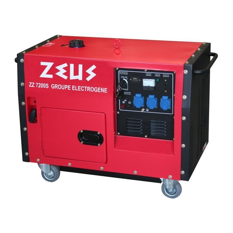 Groupe électrogene ZEUZ - Silencieux - 6000 W - Démarrage électriqu Groupe électrogene ZEUZ - Silencieux - 6000 W - Démarrage électriqu