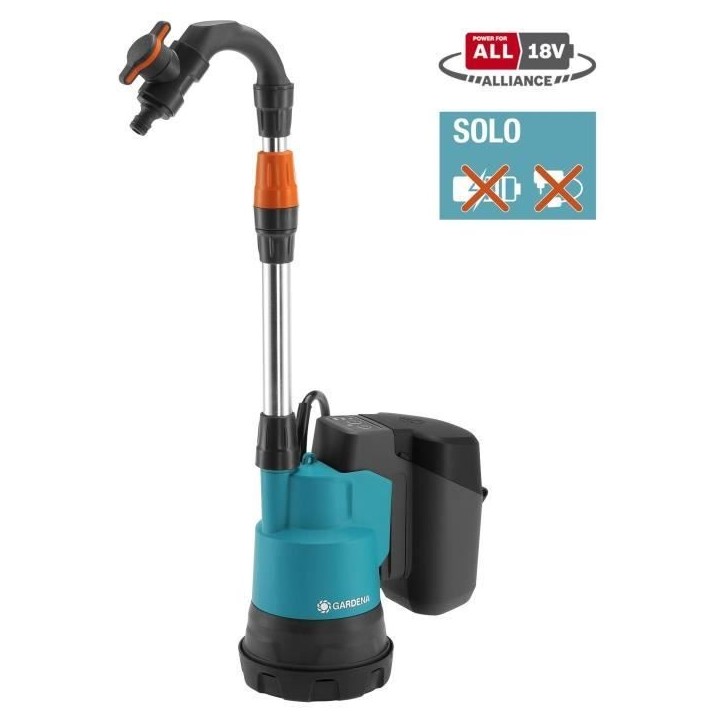 GARDENA Pompe pour collecteur d'eau de pluie 2000/2 18V P4A sans batterie
