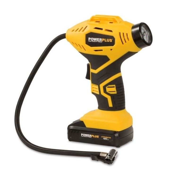 Compresseur/Gonfleur d'air portable sans fil 18V - POWERPLUS - Pompe a air - Facile a manipuler