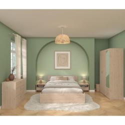 Chambre complete adulte VARIA - Lit 140x190/200 + 2 chevets + 1 commod