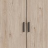 Armoire VEGA - Décor chene - 3 portes + 3 tiroirs - L 147 x P 49,6 x