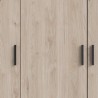 Armoire VEGA - Décor Chene Jackson - 4 portes + 3 tiroirs - L 195,5 x