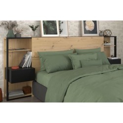 PARISOT Tete de Lit avec étageres + chevets intégrés - Décor chene