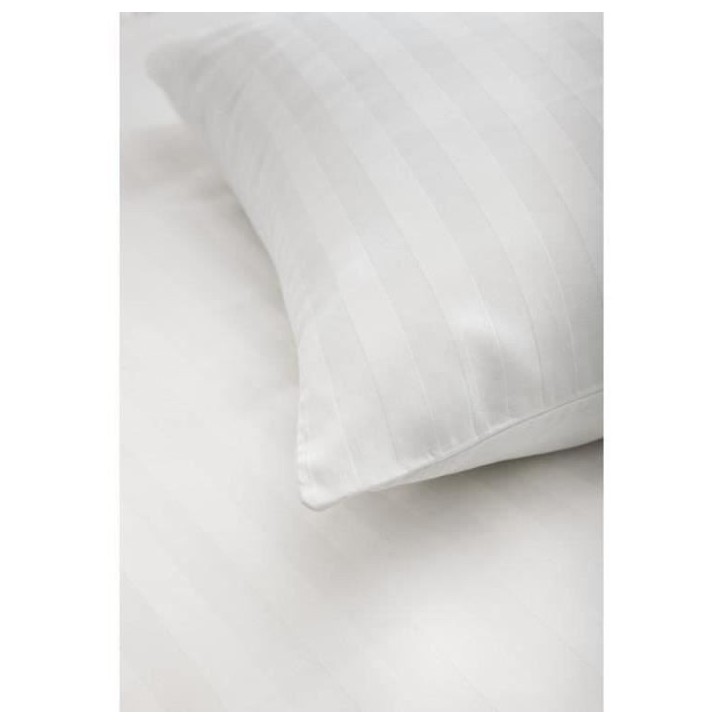 Parrure de lit TODAY Prestige - 220 x 240 cm - 2 personnes - 100% Satin de coton - Craie