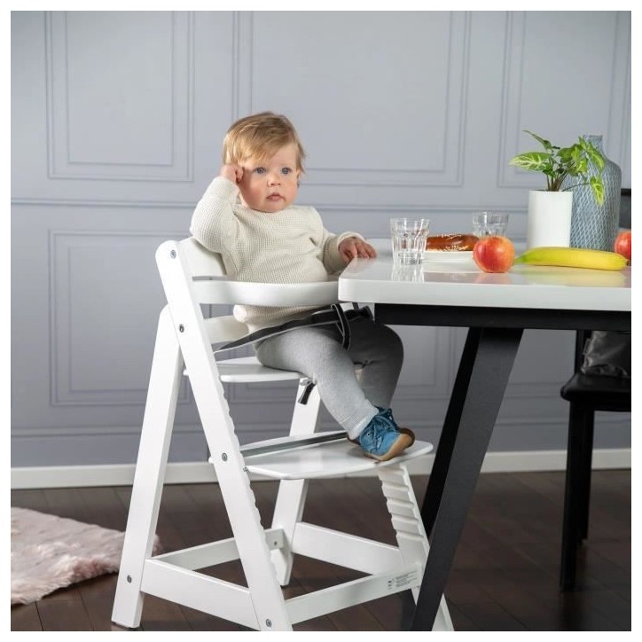 Chaise Haute Évolutive Sit Up III en Bois - ROBA - Réglable en Hauteur - Blanc Chaise Haute Évolutive Sit Up III en Bois - ROBA - Réglable en Hauteur - Blanc