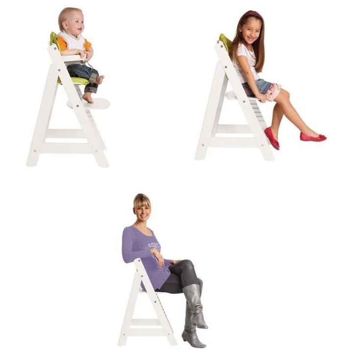 Chaise Haute Évolutive Sit Up III en Bois - ROBA - Réglable en Hauteur - Blanc Chaise Haute Évolutive Sit Up III en Bois - ROBA - Réglable en Hauteur - Blanc