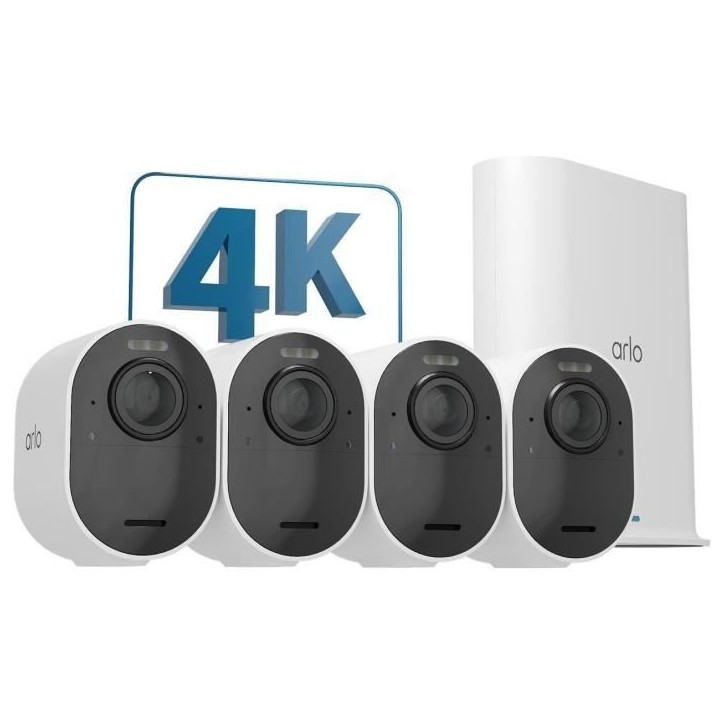 Pack 4 Cameras - ARLO - Ultra V2 - Extérieur - Batterie - Vision nocturne