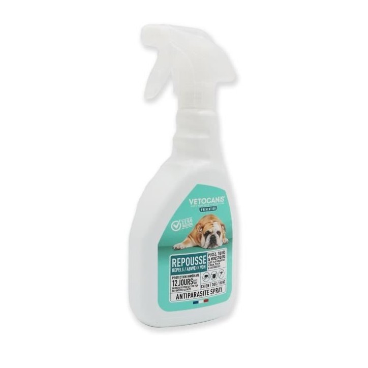 VETOCANIS Spray anti-puces, anti-tiques et anti-moustiques - Pour Chien - 500 ml VETOCANIS Spray anti-puces, anti-tiques et anti-moustiques - Pour Chien - 500 ml