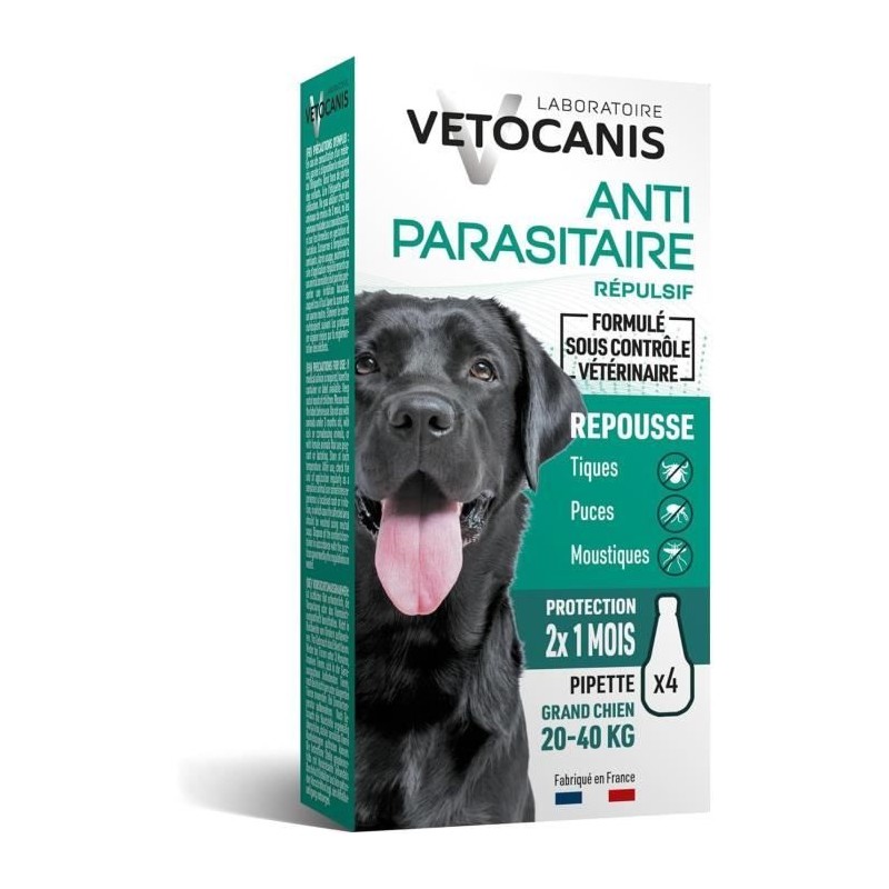 Pipette Anti-puces, tiques et moustiques - VETOCANIS - Répulsif pour Pipette Anti-puces, tiques et moustiques - VETOCANIS - Répulsif pour