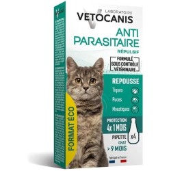Anti-parasitaire - VETOCANIS - Pipettes Anti-Puces Anti-Tiques Anti-Mo