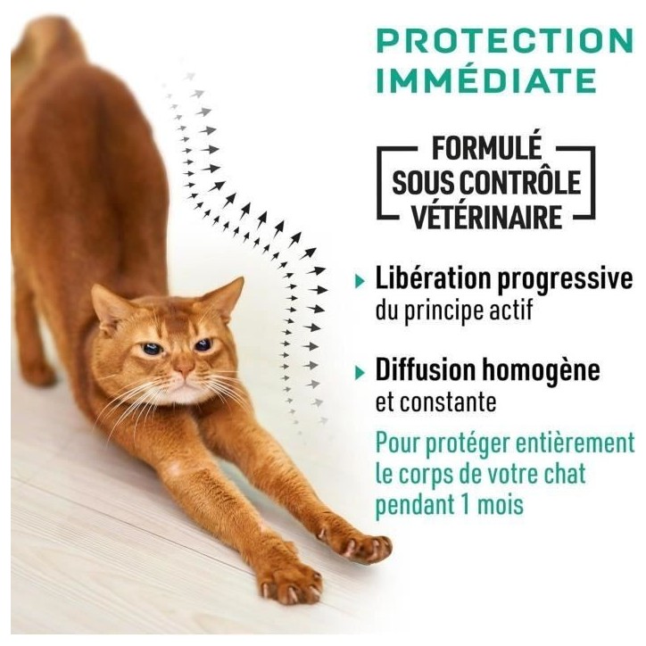 Anti-parasitaire - VETOCANIS - Pipettes Anti-Puces Anti-Tiques Anti-Moustiques Répulsives pour Chat