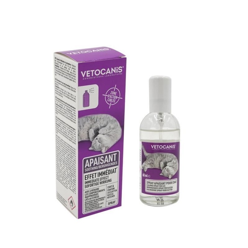 VETOCANIS Spray apaisant anti-stress - Pour chat VETOCANIS Spray apaisant anti-stress - Pour chat
