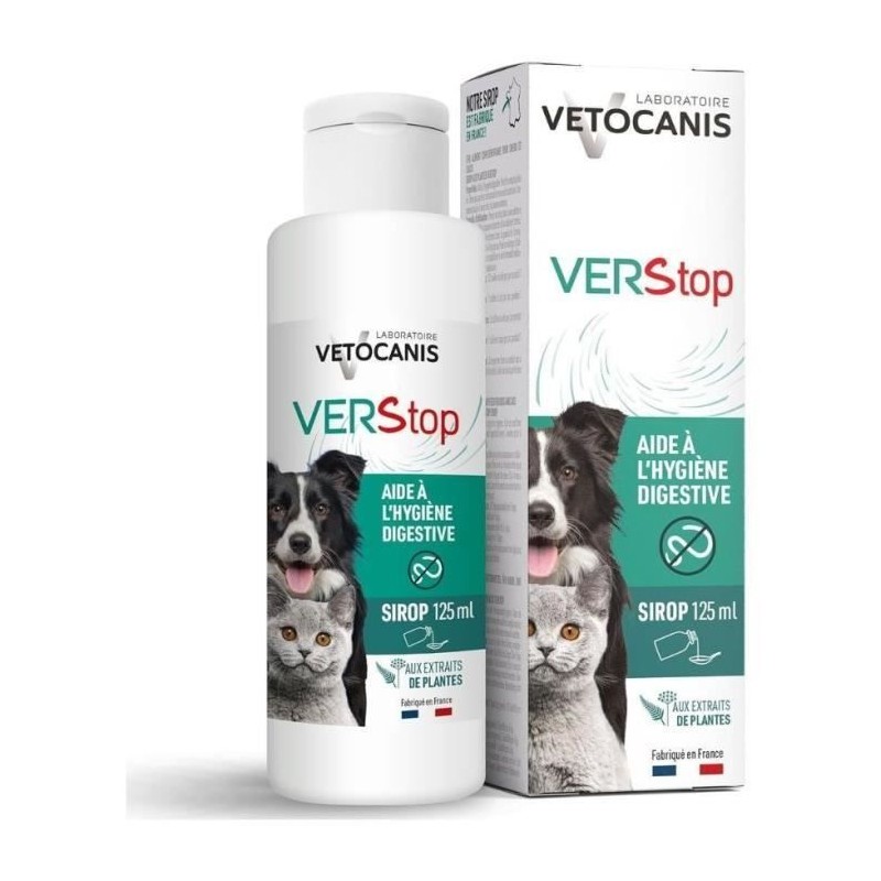 Sirop aide a l'hygiene digestive - VETOCANIS - VERSTOP - Pour Chien et Sirop aide a l'hygiene digestive - VETOCANIS - VERSTOP - Pour Chien et