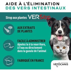 Sirop aide a l'hygiene digestive - VETOCANIS - VERSTOP - Pour Chien et