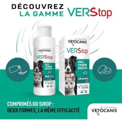Sirop aide a l'hygiene digestive - VETOCANIS - VERSTOP - Pour Chien et
