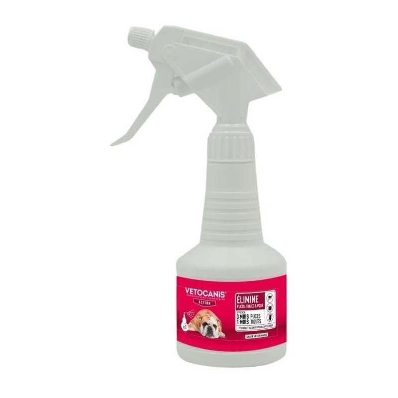 Spray Fipronil anti-puces et tiques - VETOCANIS - 2,5 mg pour Chats et