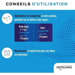 Dentifrice croquer - VETOCANIS - x30 Comprimés pour Chat et Petit Chi