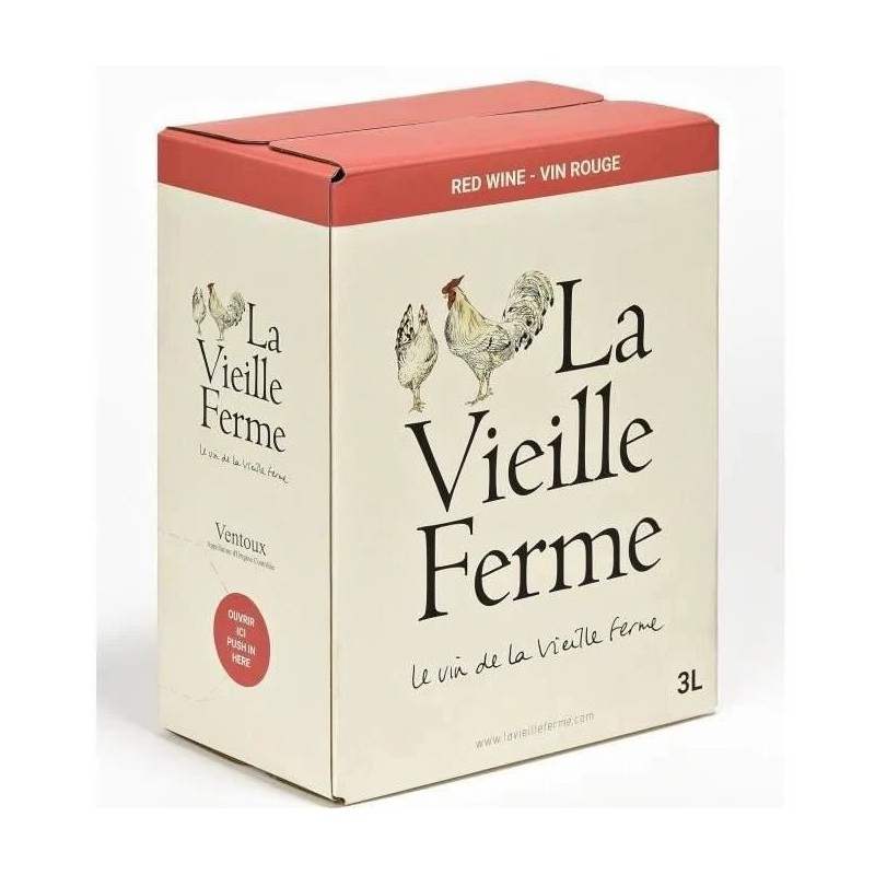 La Vieille Ferme Vin de France - Vin rouge - 3 L La Vieille Ferme Vin de France - Vin rouge - 3 L