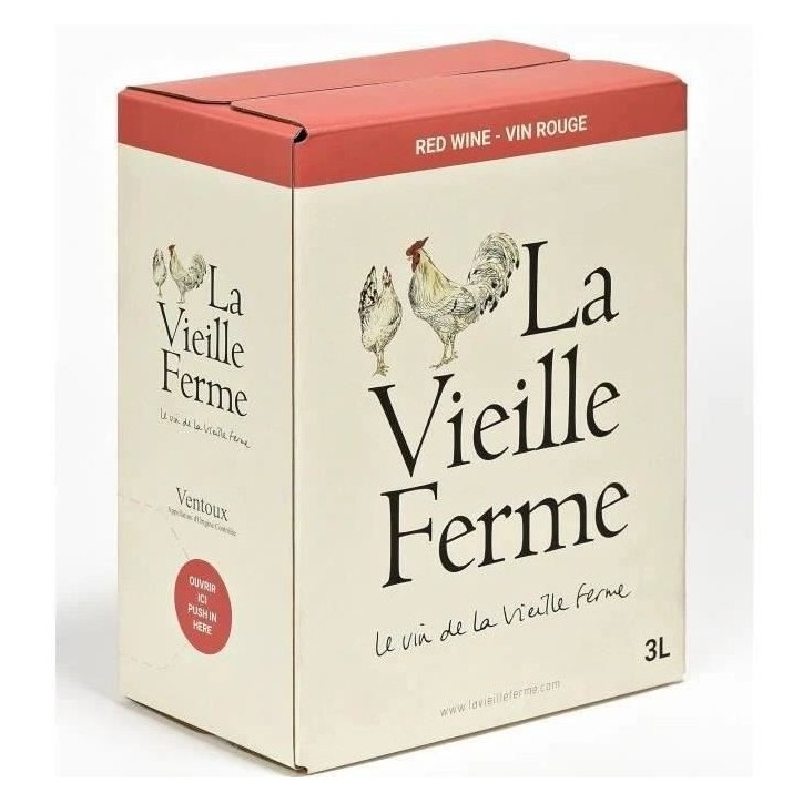La Vieille Ferme Vin de France - Vin rouge - 3 L