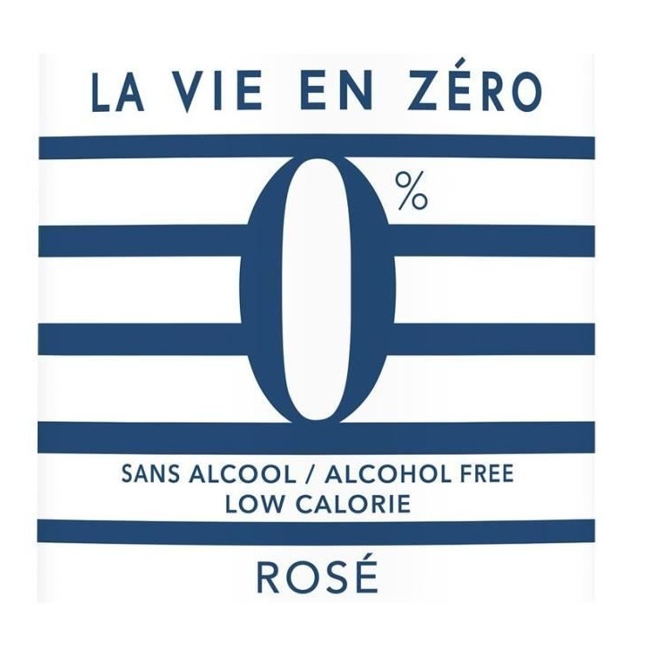 La vie en zéro - Boisson a base de vin sans alcool - Rosé