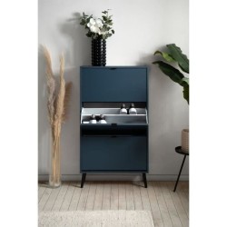 Meuble a chaussures - Bleu nuit - 12 paires - L70 x P24 x H125 cm - VI