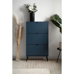 Meuble a chaussures - Bleu nuit - 12 paires - L70 x P24 x H125 cm - VI