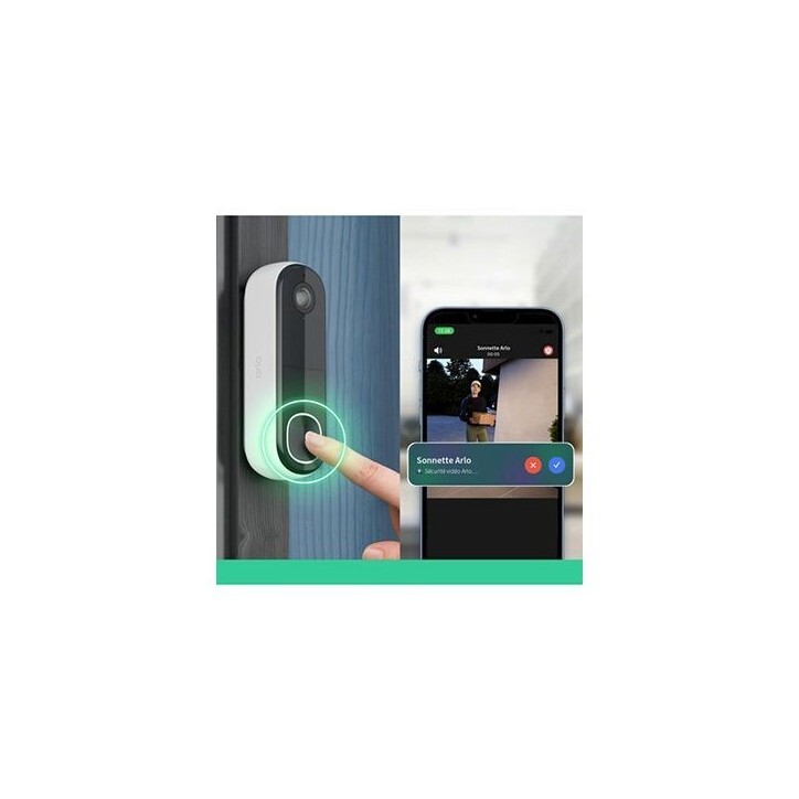 Sonnette Vidéo - ARLO - AVD3001-100EUS - Connexion directe au Wi-Fi - Son de sirene intégré Sonnette Vidéo - ARLO - AVD3001-100EUS - Connexion directe au Wi-Fi - Son de sirene intégré