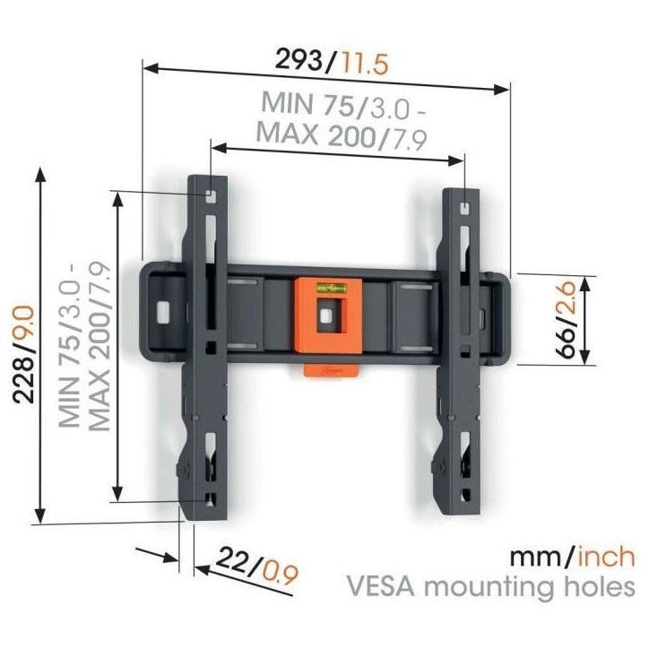 Support mural pour TV - VOGEL'S - TVM 1203 Fixe Small, 19-50 Support mural pour TV - VOGEL'S - TVM 1203 Fixe Small, 19-50