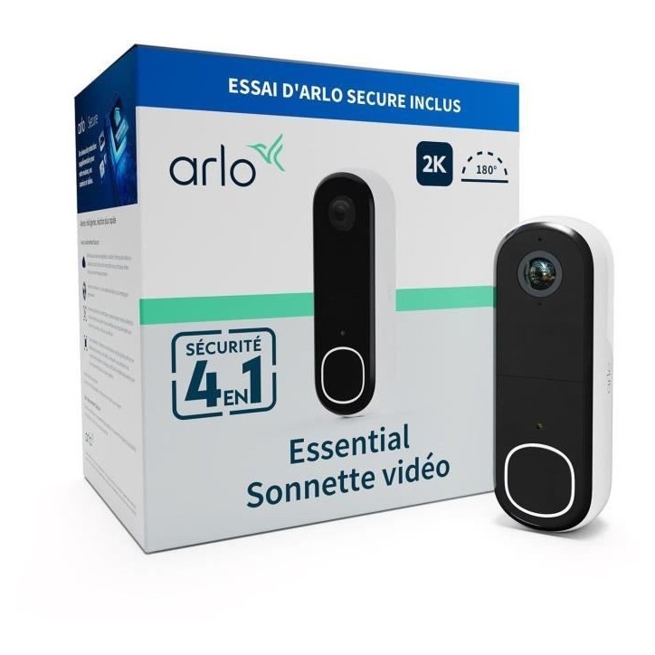 Sonnette Vidéo - ARLO - AVD4001-100EUS - Connexion directe au Wi-Fi - Son de sirene intégré Sonnette Vidéo - ARLO - AVD4001-100EUS - Connexion directe au Wi-Fi - Son de sirene intégré