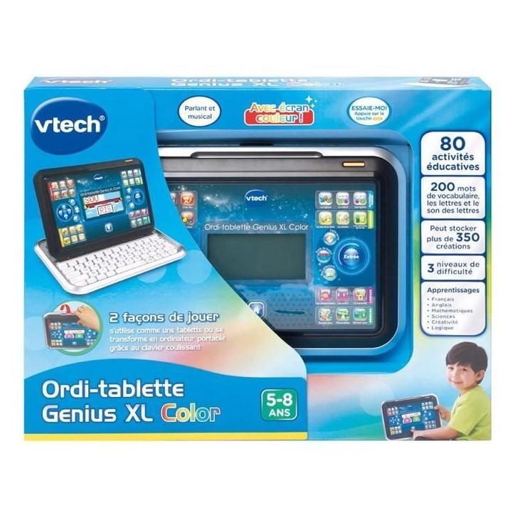 VTECH - Genius XL Color - Ordi-Tablette Enfant - Noir VTECH - Genius XL Color - Ordi-Tablette Enfant - Noir