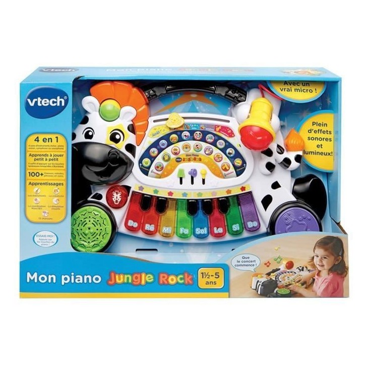 VTECH BABY - Jungle Rock - Piano Zebre - Jouet Musical Enfant