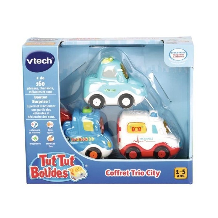 VTECH - Tut Tut Bolides - Coffret Trio City (Berline + Dépanneuse + Ambulance) VTECH - Tut Tut Bolides - Coffret Trio City (Berline + Dépanneuse + Ambulance)
