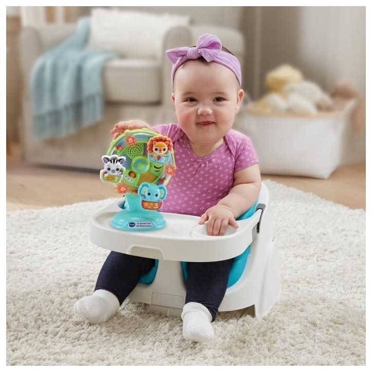 VTECH BABY - La Grande Roue des Baby Loulous - Roue musicale avec ventouse anti-chute - Vert/Multicolore