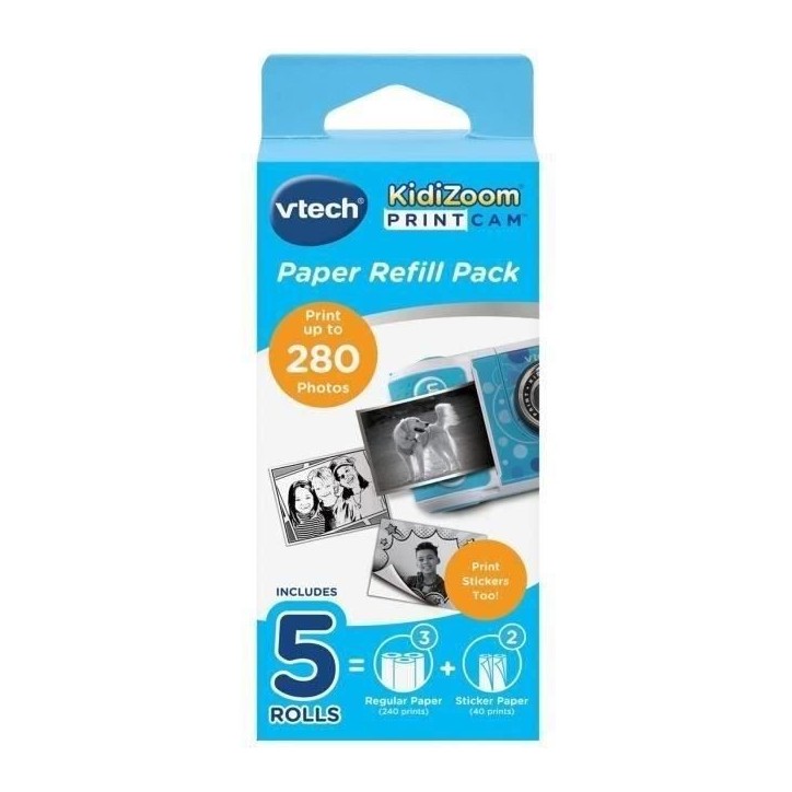 Appareil photo VTECH Kidizoom Print Cam avec recharge papier - Blanc - Pour enfant a partir de 5 ans Appareil photo VTECH Kidizoom Print Cam avec recharge papier - Blanc - Pour enfant a partir de 5 ans