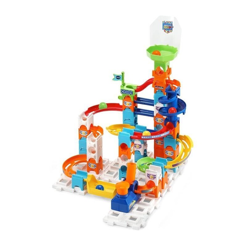 Circuit a billes VTECH Marble Rush - Adventure Set S100 - 61 pieces et Circuit a billes VTECH Marble Rush - Adventure Set S100 - 61 pieces et