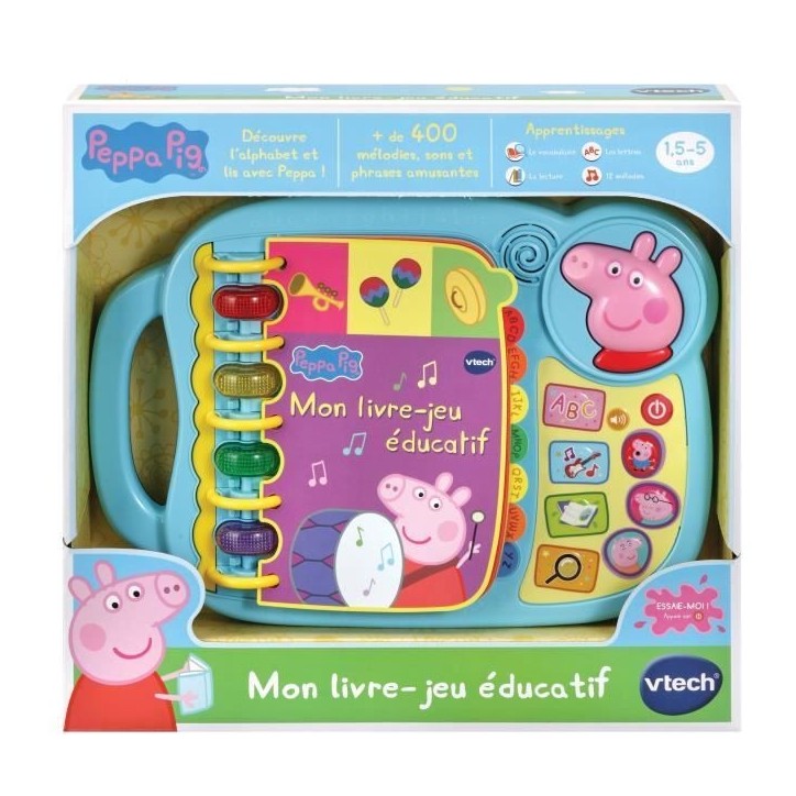 Livre-Jeu Educatif VTECH - Peppa Pig - Sons amusants - 14 pages d'histoires et de jeux Livre-Jeu Educatif VTECH - Peppa Pig - Sons amusants - 14 pages d'histoires et de jeux