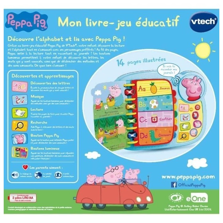 Livre-Jeu Educatif VTECH - Peppa Pig - Sons amusants - 14 pages d'histoires et de jeux Livre-Jeu Educatif VTECH - Peppa Pig - Sons amusants - 14 pages d'histoires et de jeux