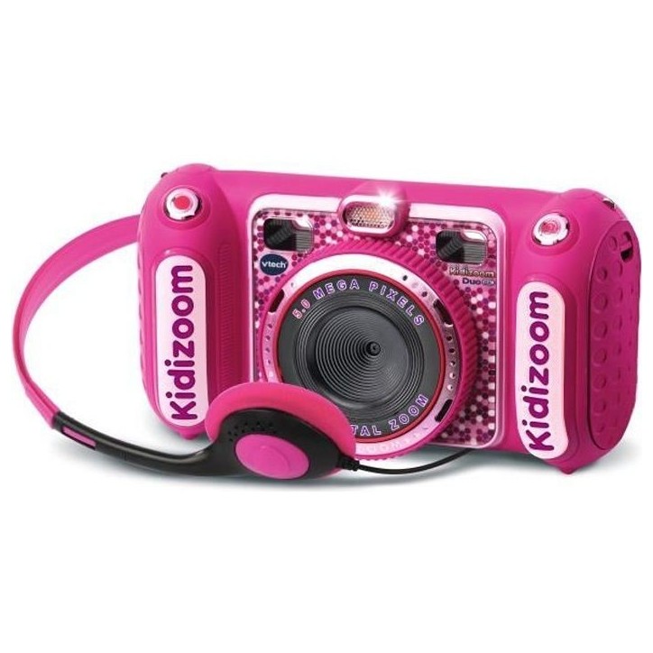 Appareil photo enfant - VTECH - Kidizoom Duo DX Rose - 75 filtres dynamiques - 5 jeux en réalité augmentée