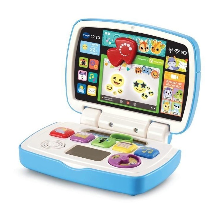 VTECH BABY - Baby Ordi des Découvertes - Ordinateur portable interactif pour enfants - Bleu - Mixte